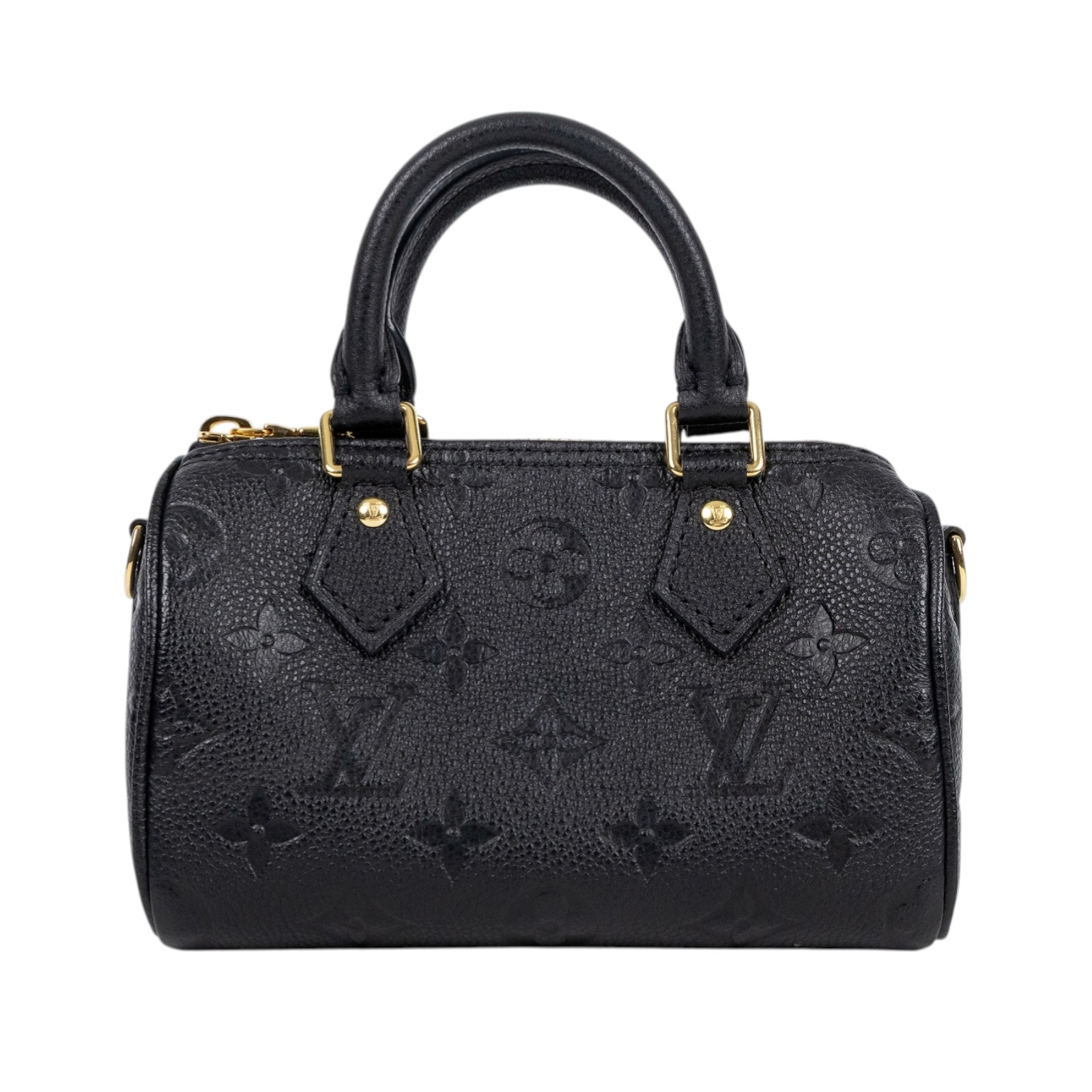 路易威登 LOUIS VUITTON Nano Speedy 壓花牛皮 迷你 鍊帶 波士頓包 M82450 晶片款  原廠盒子/防塵袋/購買證明/背帶