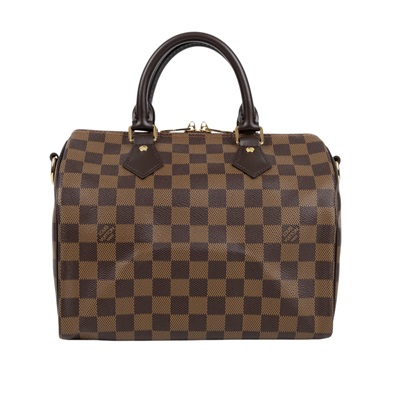 路易威登 LOUIS VUITTON Speedy Bandoulière 25  波士頓包 手提包 棕棋盤格 N40575 晶片款  原廠盒子/鎖組/背帶