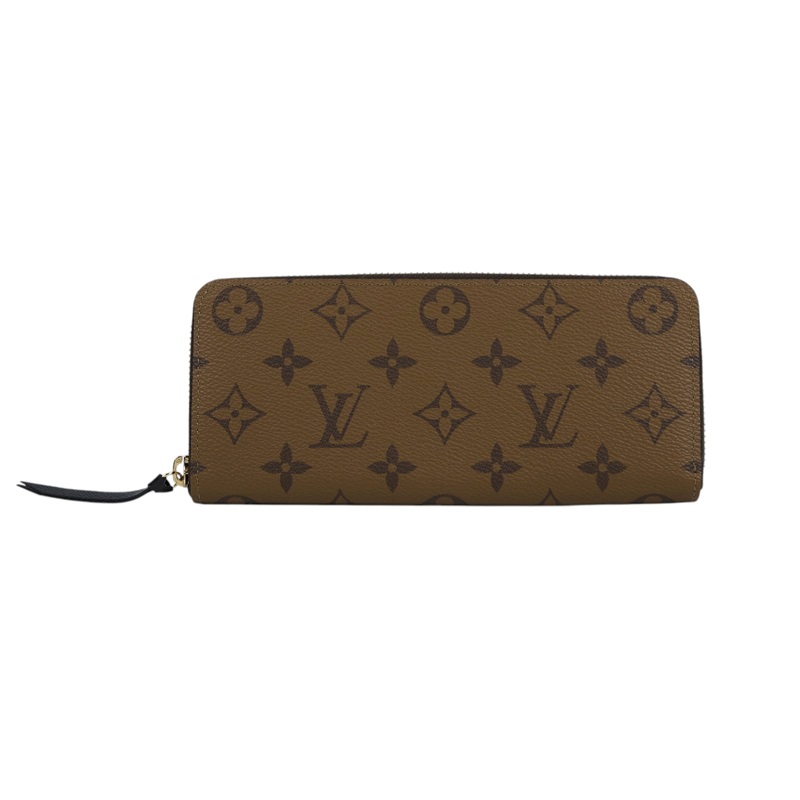 路易威登 LOUIS VUITTON Clémence 錢包 拉鍊 長夾 Monogram Reverse塗層帆布 M82336 晶片款  原廠盒子/防塵袋