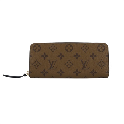 路易威登 LOUIS VUITTON Clémence 錢包 拉鍊 長夾 Monogram Reverse塗層帆布 M82336 晶片款  原廠盒子/防塵袋