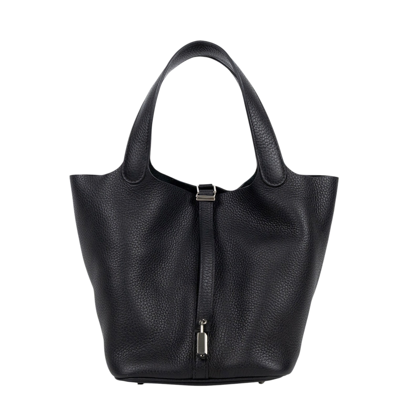 愛馬仕 Hermes Picotin Lock 22 菜籃子包 PT22 C 黑銀PICOTIN22 防塵袋/鎖組