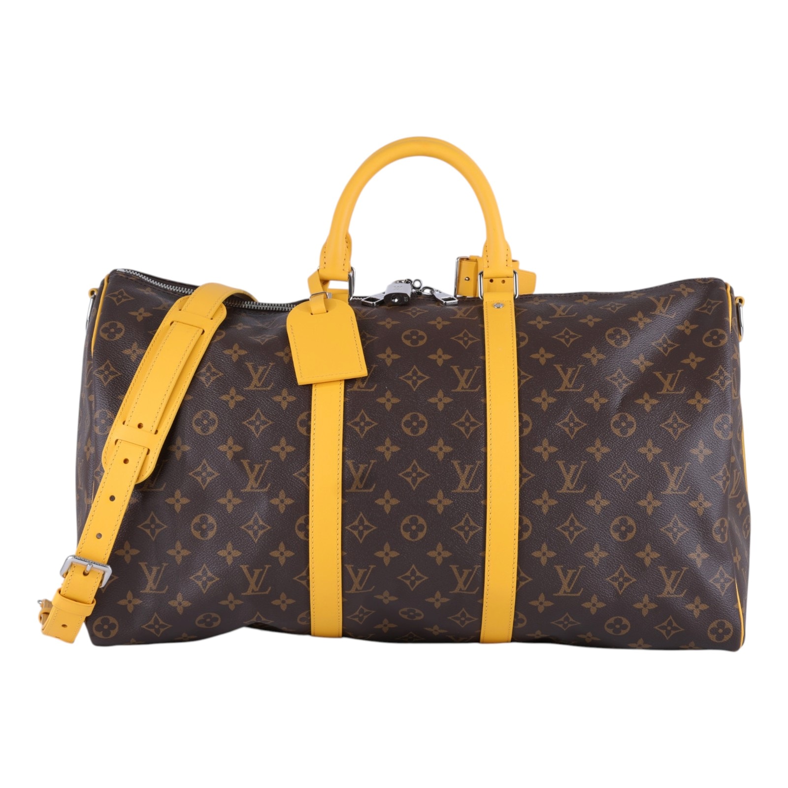 路易威登 LOUIS VUITTON Keepall Bandouliere 50 旅行袋 手提包 肩背包 M46771 晶片款  防塵袋/鎖組/背帶