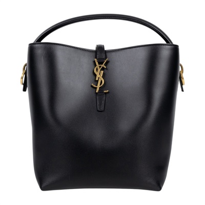 聖羅蘭 YSL SAINT LAURENT le 37 亮面皮革手袋 7428282R20W 黑金小牛皮LE 37二用水桶包 防塵袋/背帶