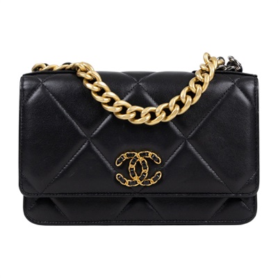 香奈兒 CHANEL 19 WOC 口蓋包 AP0957 30開 黑19 WOC 防塵袋/保證卡