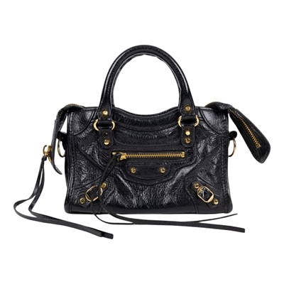 巴黎世家 BALENCIAGA NEO CLASSIC CITY 經典款 機車包 453205 黑金CITY NANO 防塵袋/原廠盒子