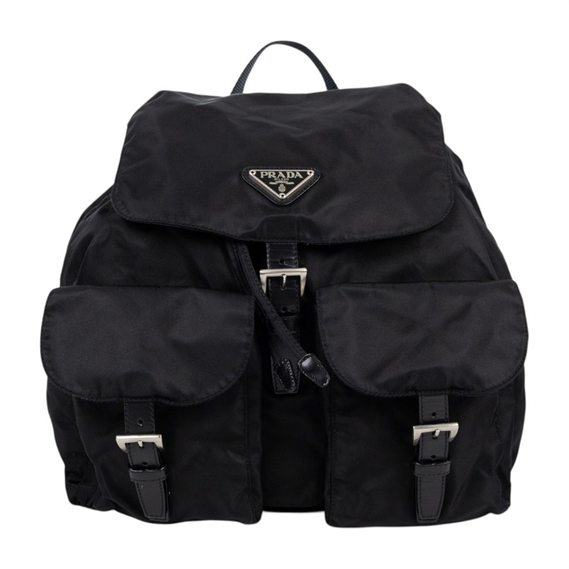 普拉達 PRADA Re-Nylon 背囊 小型 1BZ677_RV44 黑尼龍後背包 無附屬品