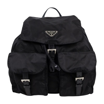 普拉達 PRADA Re-Nylon 背囊 小型 1BZ677_RV44 黑尼龍後背包 無附屬品