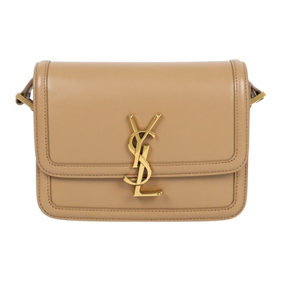 聖羅蘭 YSL SAINT LAURENT solferino box 皮革 小型 書包 6343060SX0W 卡其Solferino小號 防塵袋/購買證明
