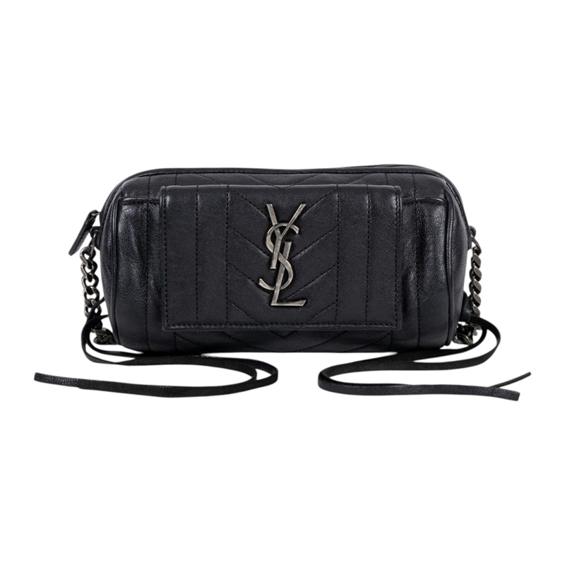 聖羅蘭 YSL SAINT LAURENT East West Rider Bag 肩背包  黑相機包 防塵袋