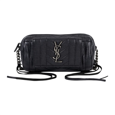 聖羅蘭 YSL SAINT LAURENT East West Rider Bag 肩背包  黑相機包 防塵袋