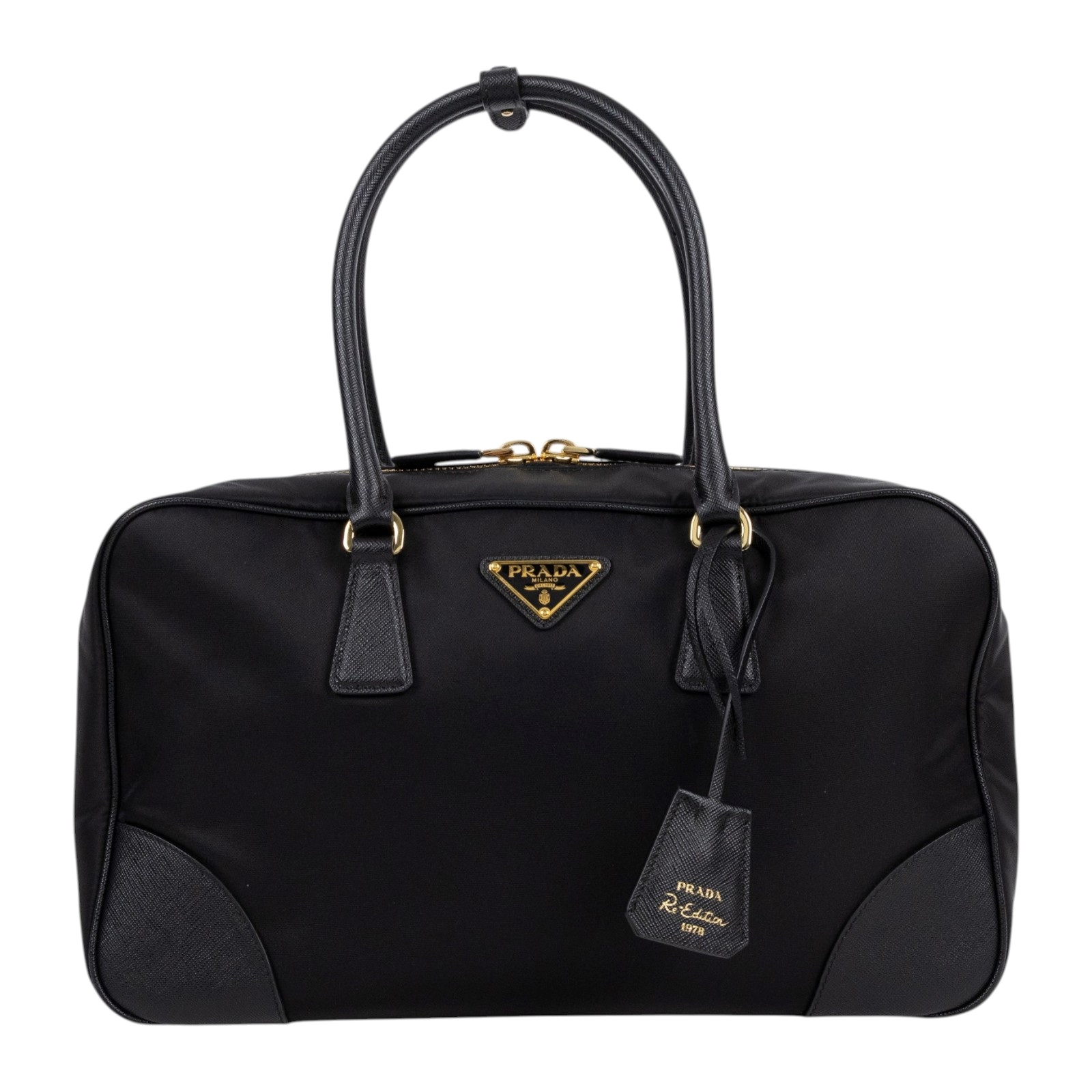 普拉達 PRADA Re-Edition 1978 保齡球包 手提包 肩背包 1BB114_R064 黑尼龍保齡球2WAY 無附屬品