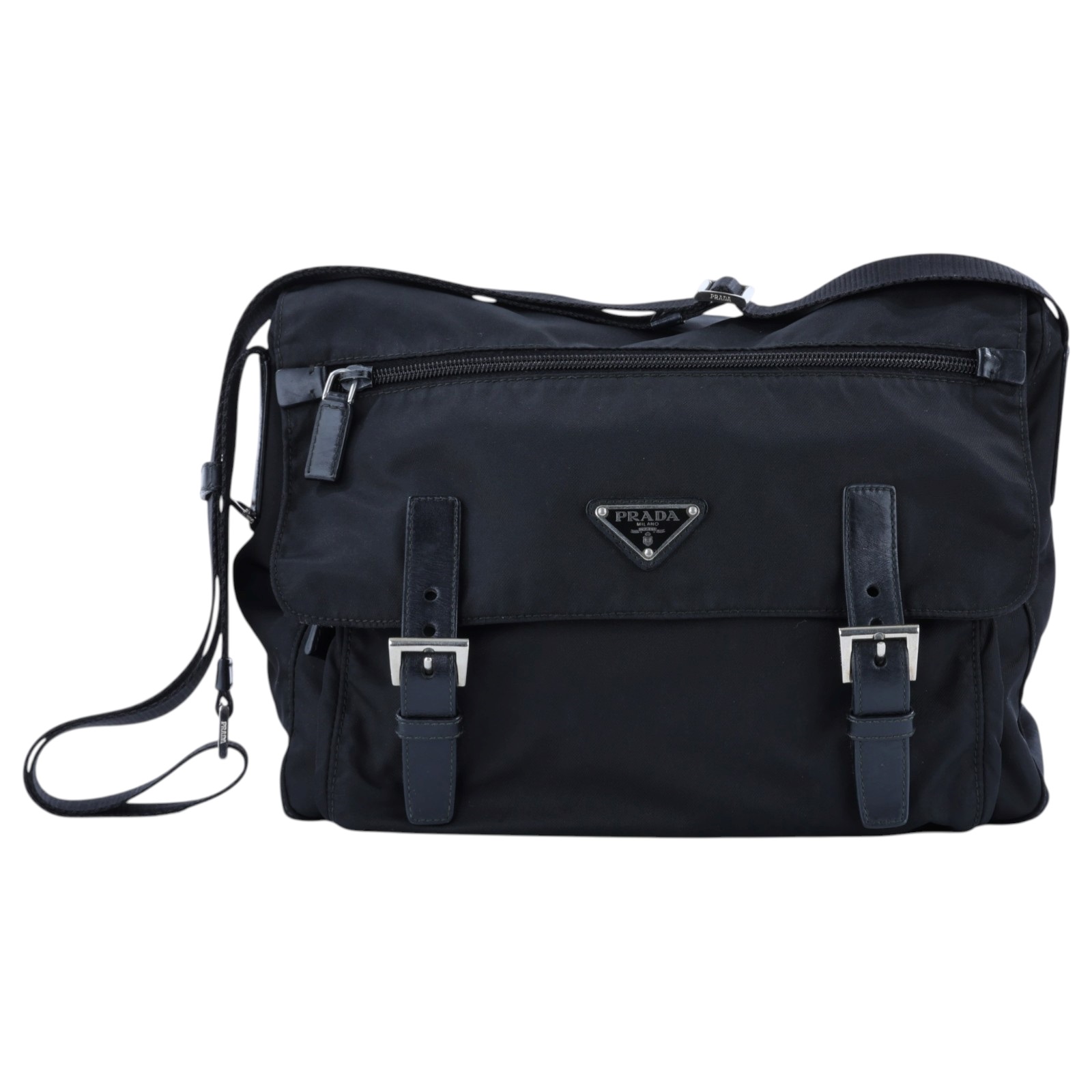 普拉達 PRADA 尼龍郵差包 BT6671_V44 黑尼龍郵差包 無附屬品