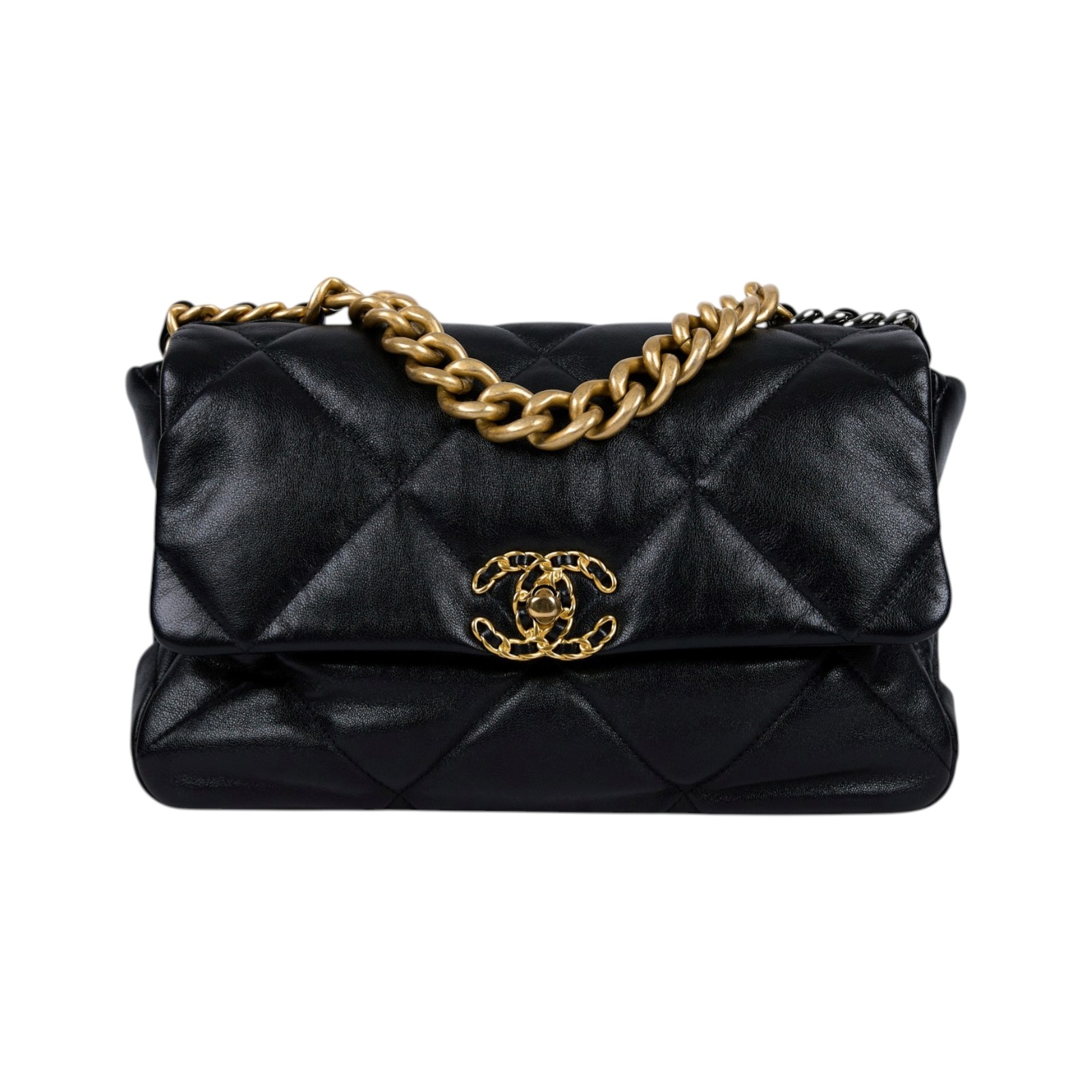 香奈兒 CHANEL 19 大型口蓋包 AS1161 B02875 30開 黑19 30CM 原廠盒子/防塵袋/購買證明/保證卡