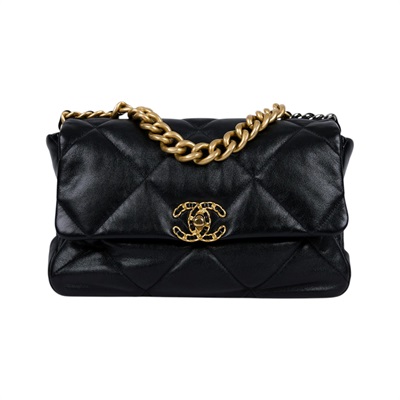 香奈兒 CHANEL 19 大型口蓋包 AS1161 B02875 30開 黑19 30CM 原廠盒子/防塵袋/購買證明/保證卡