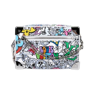 路易威登 LOUIS VUITTON Mini Soft Trunk Comics 斜背包 肩背包 M82008 晶片款  防塵袋