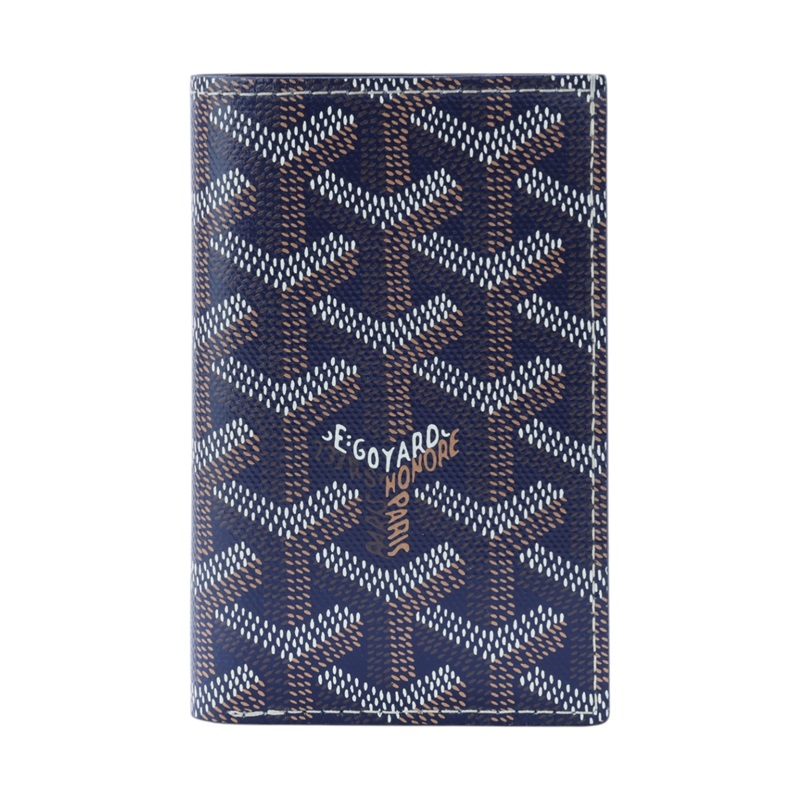 高雅德 GOYARD Saint-Pierre Card Wallet 卡夾 STPIE2PMLTY 深藍對折卡夾 原廠盒子/購買證明