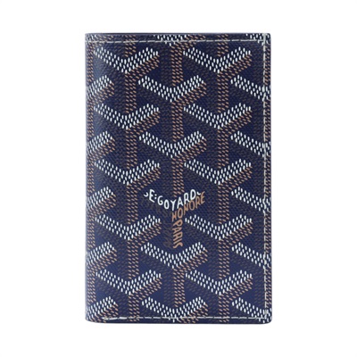 高雅德 GOYARD Saint-Pierre Card Wallet 卡夾 STPIE2PMLTY 深藍對折卡夾 原廠盒子/購買證明