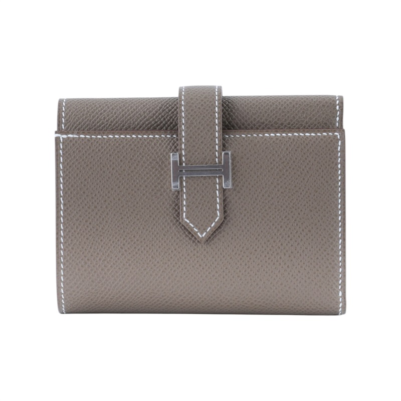 愛馬仕 Hermes Portefeuille Bearn Combine 三折短夾 銀色五金 大象灰 H084830CK18 W  原廠盒子