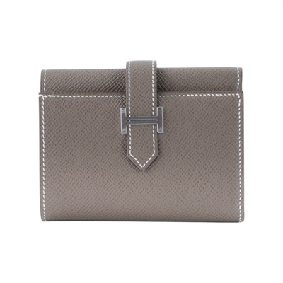 愛馬仕 Hermes Portefeuille Bearn Combine 三折短夾 銀色五金 大象灰 H084830CK18 W  原廠盒子