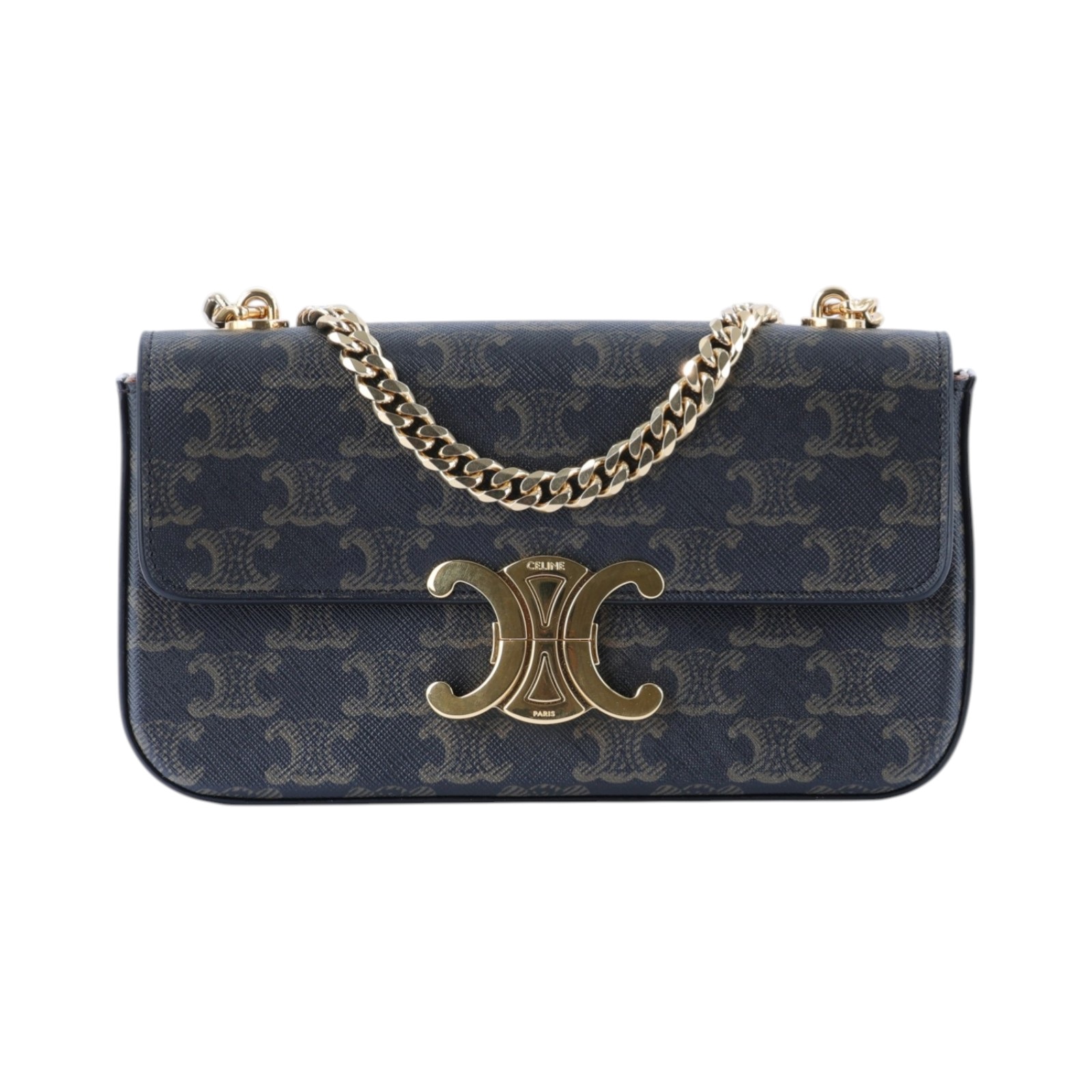 思琳 CELINE 凱旋門 TRIOMPHE Trionf 肩背包 197992DQW 棕TRIOMPHE鍊條包 防塵袋