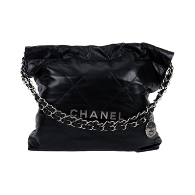 香奈兒 CHANEL 22 小型 束口包 AS3260 B08872 晶片款 黑銀22包 小號 原廠盒子/防塵袋/購買證明影本