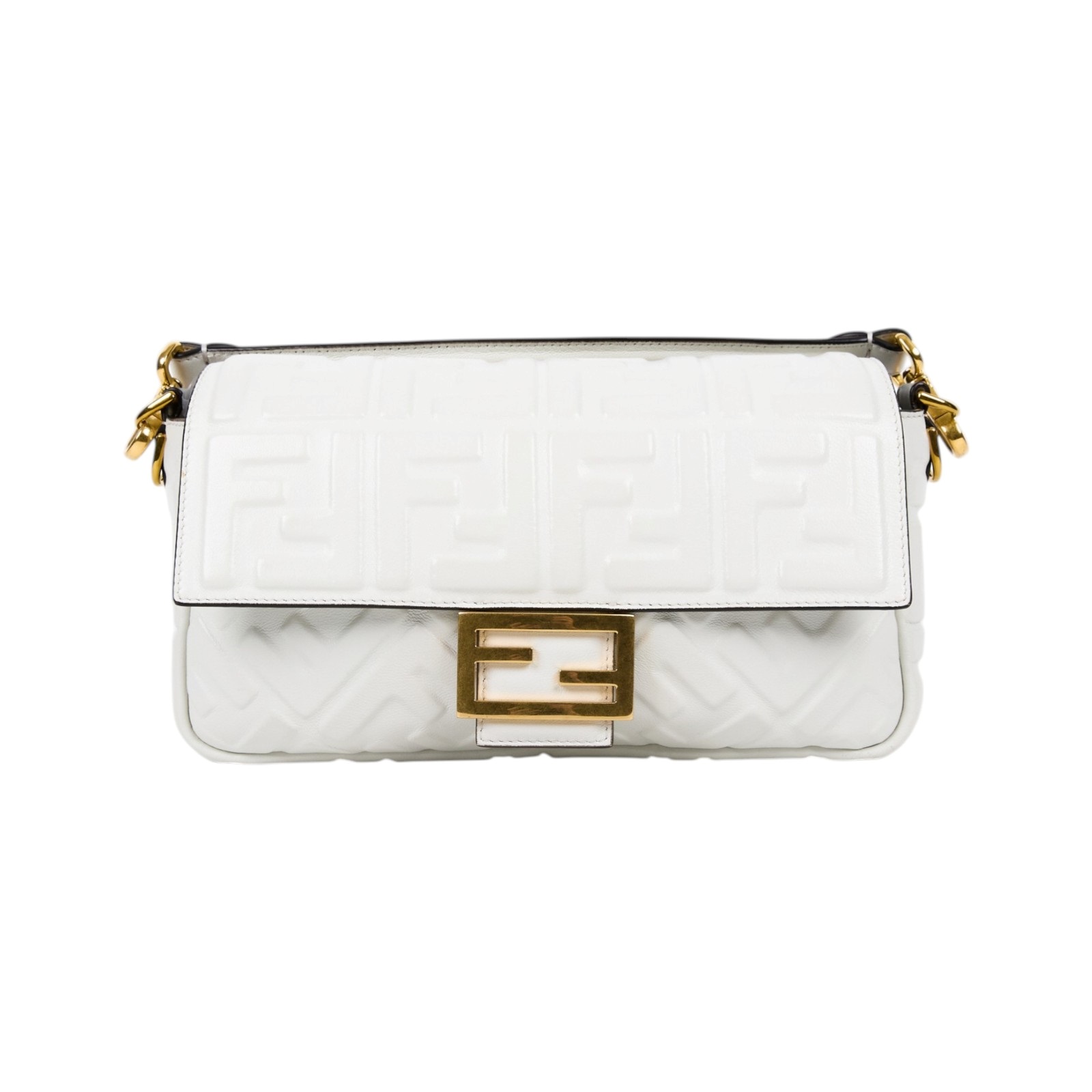 芬迪 FENDI 手提包 肩背包 法棍包 8BR600A72V 白BAGUETTE肩背包 防塵袋