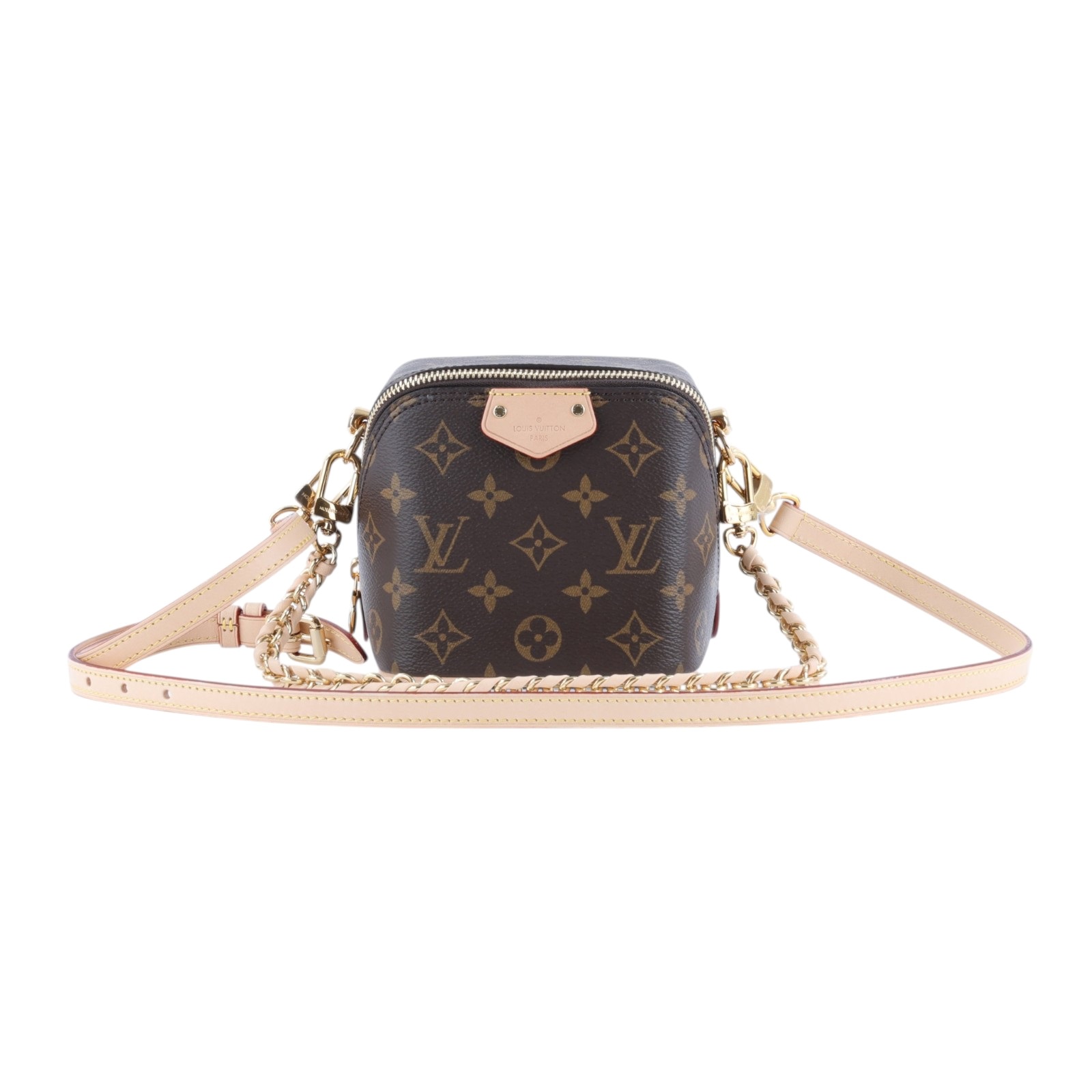 路易威登 LOUIS VUITTON Just In Case 肩背包 斜背包 M47096 晶片款 原花Just In Case 原廠盒子/鎖組