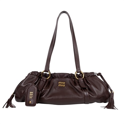 繆繆 MIU MIU Joie 肩背包 5BG289_2CSW 紅棕JOIE NAPPA肩背包 防塵袋