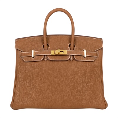 愛馬仕 Hermes Birkin Bag 柏金包 25 BK25 WPY524NF W刻金棕BIRKIN TOGO 防塵袋/鎖組
