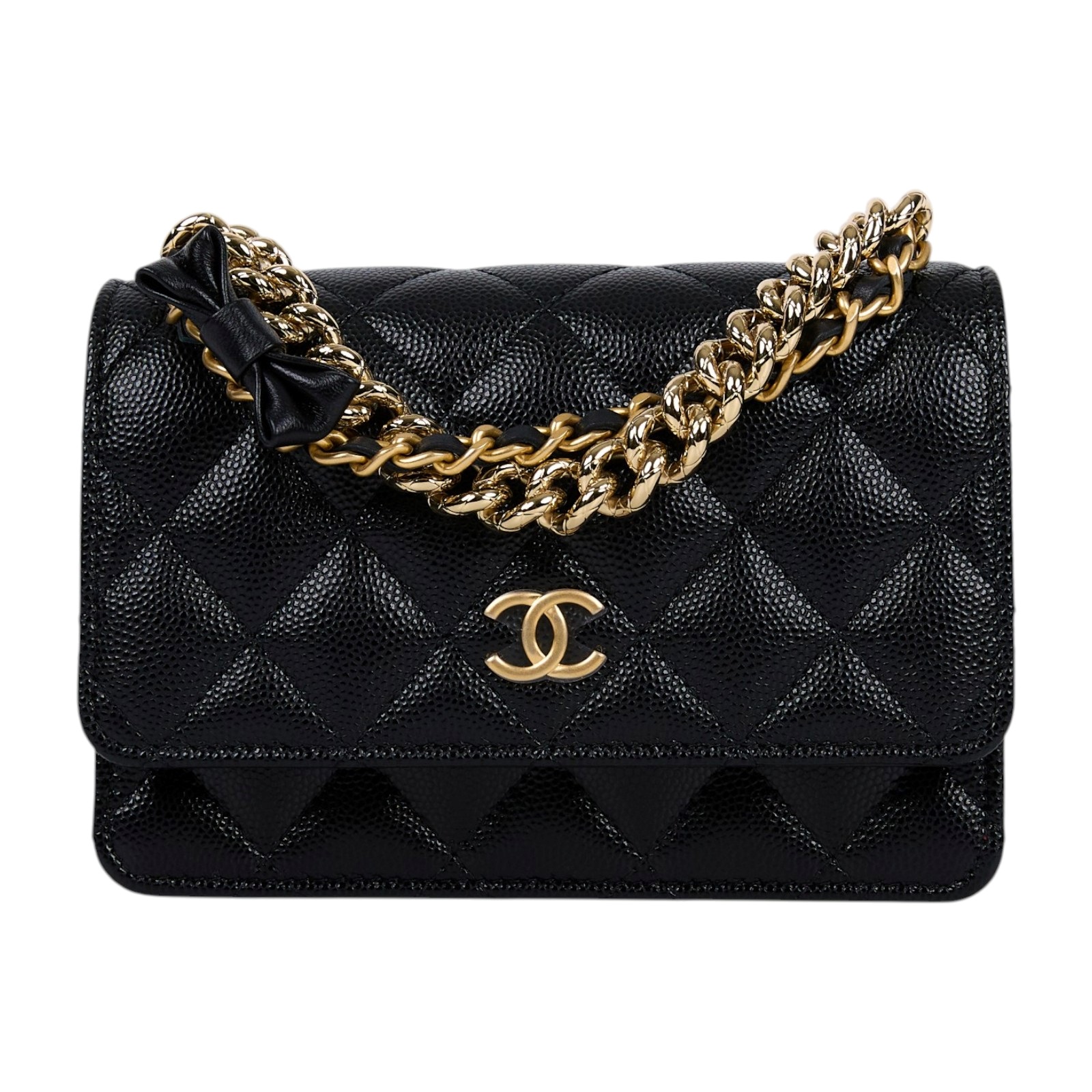 香奈兒 CHANEL 24S WOC 斜背包 肩背包 AP3926 晶片款 黑荔枝風琴包 原廠盒子/防塵袋