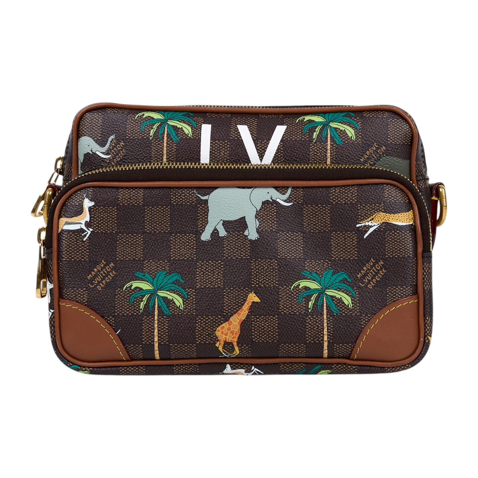 路易威登 LOUIS VUITTON Nil x The Darjeeling Limited 肩背包 斜背包 N40863 晶片款  防塵袋/背帶