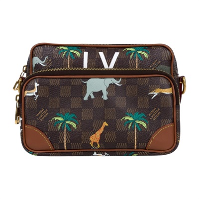 路易威登 LOUIS VUITTON Nil x The Darjeeling Limited 肩背包 斜背包 N40863 晶片款  防塵袋/背帶