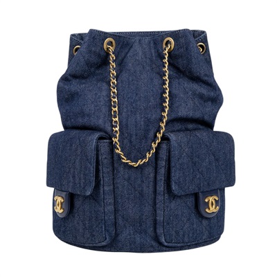 香奈兒 CHANEL 25C 雙肩 後背包 AS5305 B19251 丹寧後背 原廠盒子/防塵袋/購買證明影本