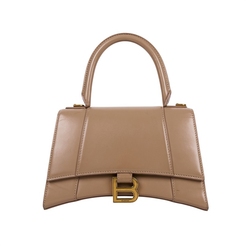巴黎世家 BALENCIAGA Hourglass 手提包 小型 5935461QJ4M 奶茶沙漏包 背帶