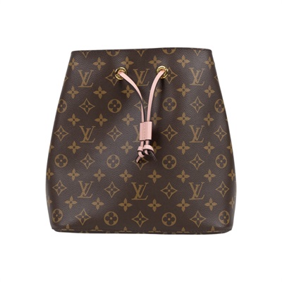 路易威登 LOUIS VUITTON NéoNoé MM 經典帆布 肩背 水桶包 粉紅色 M44022 原花拼粉NEONOE 背帶