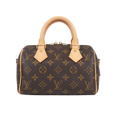 路易威登 LOUIS VUITTON Speedy Bandoulière 20 米色 帆布 手提 斜背 波士頓包 M46222 晶片款  防塵袋/背帶/鎖組