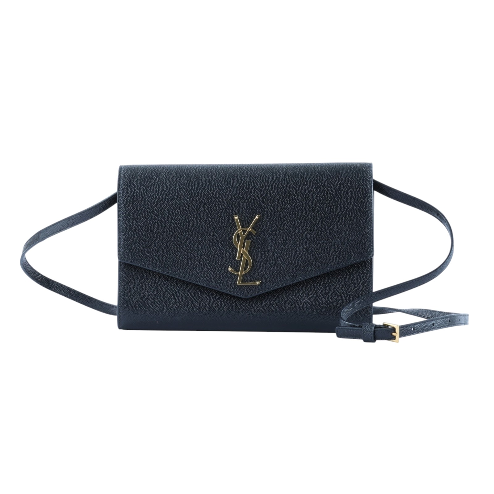 聖羅蘭 YSL SAINT LAURENT Uptown 斜背包  黑魚子醬肩背包 原廠盒子/防塵袋