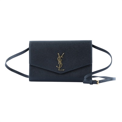聖羅蘭 YSL SAINT LAURENT Uptown 斜背包  黑魚子醬肩背包 原廠盒子/防塵袋