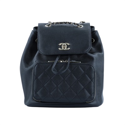 香奈兒 CHANEL Duma 後背包 A93748 25開 黑金荔枝口蓋後背包 原廠盒子/防塵袋/保證卡