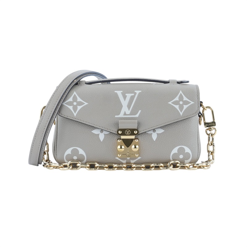 路易威登 LOUIS VUITTON Pochette Métis East West 鏈條 郵差包 腋下單肩包 斑鳩色 奶油色 M23081 晶片款  原廠盒子/防塵袋/背帶/鍊帶