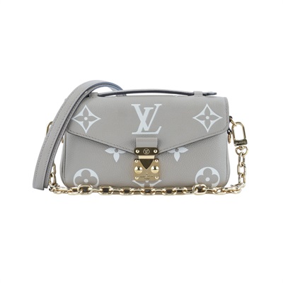 路易威登 LOUIS VUITTON Pochette Métis East West 鏈條 郵差包 腋下單肩包 斑鳩色 奶油色 M23081 晶片款  原廠盒子/防塵袋/背帶/鍊帶