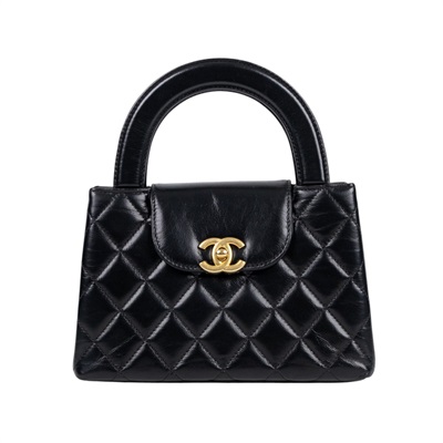 香奈兒 CHANEL Kelly Nano 手提 斜背包 AS4416 晶片款 黑金羊KELLY NANO 防塵袋