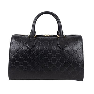 古馳 GUCCI Signature 手提包 肩背包 斜背包 旅行袋 453573 DMT1G 黑G紋波士頓包 防塵袋/背帶