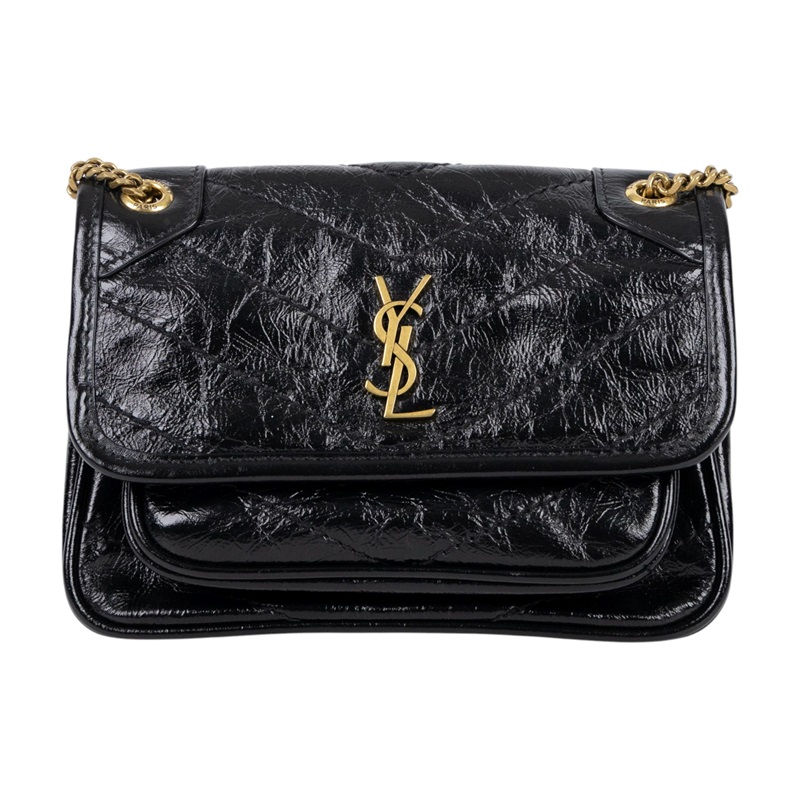 聖羅蘭 YSL SAINT LAURENT Niki 復古皮革 迷你 手袋 肩背包 8460870EN07 黑迷你復古NIKI肩背包 無附屬品