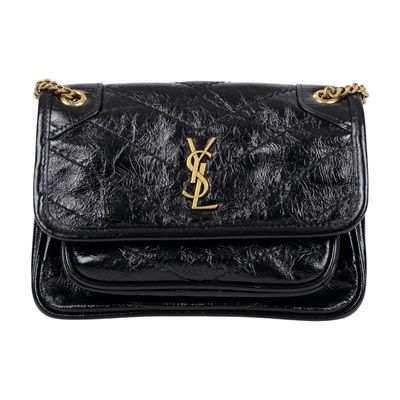 聖羅蘭 YSL SAINT LAURENT Niki 復古皮革 迷你 手袋 肩背包 8460870EN07 黑迷你復古NIKI肩背包 無附屬品