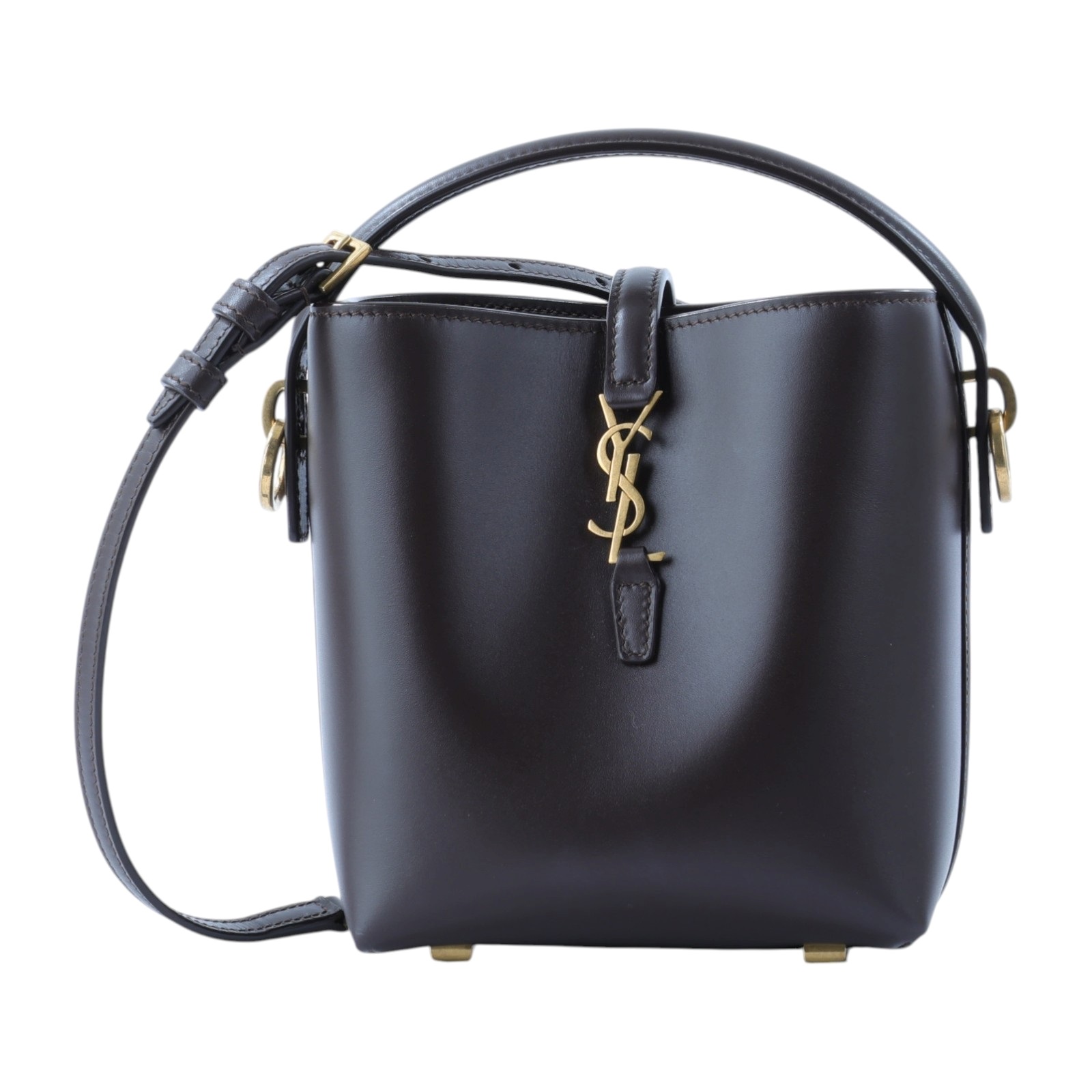 聖羅蘭 YSL SAINT LAURENT le 37 亮面皮革 迷你手袋 7658702R20W 暗紅LE 5 À 7 MINI 防塵袋