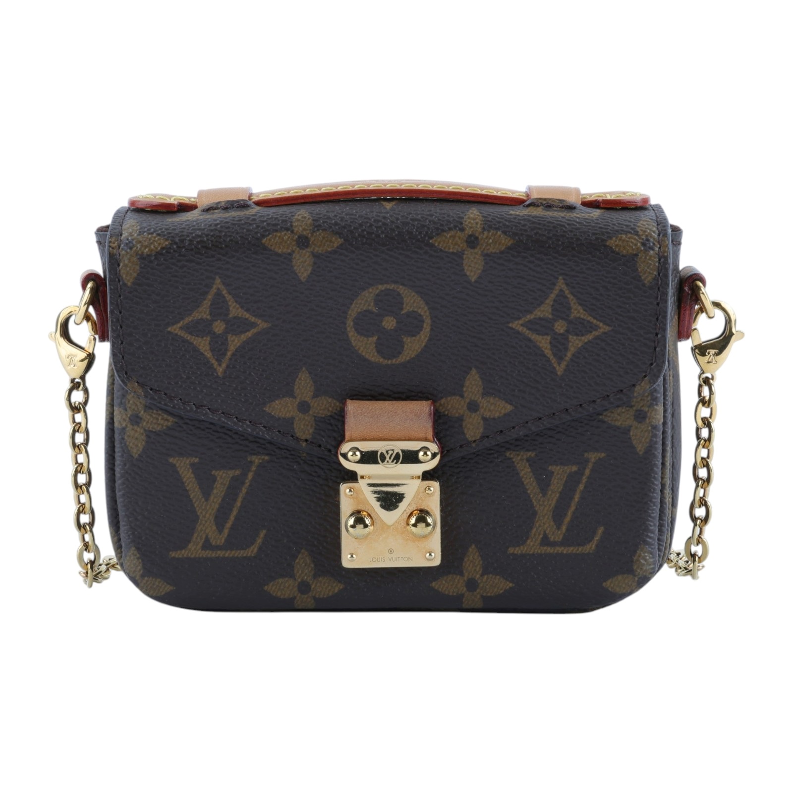 路易威登 LOUIS VUITTON Micro Métis 斜背 鍊帶 郵差包 M81267 晶片款 原花MICRO MÉTIS迷你郵差包 原廠盒子/防塵袋