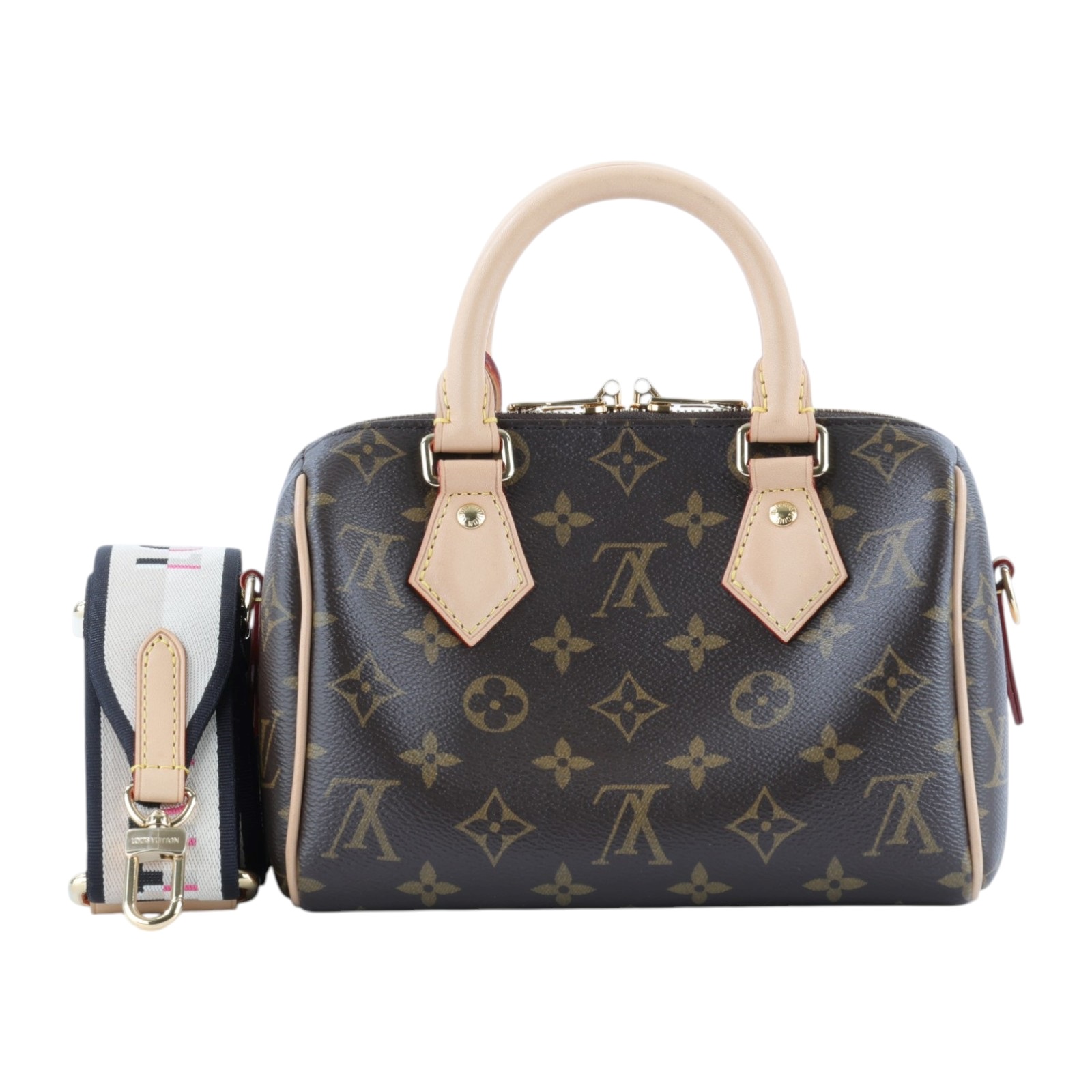 路易威登 LOUIS VUITTON Speedy Bandoulière  20 原花 手提 斜背 波士頓包 黑色 M46234 晶片款  原廠盒子/防塵袋/鎖組/背帶/購買證明
