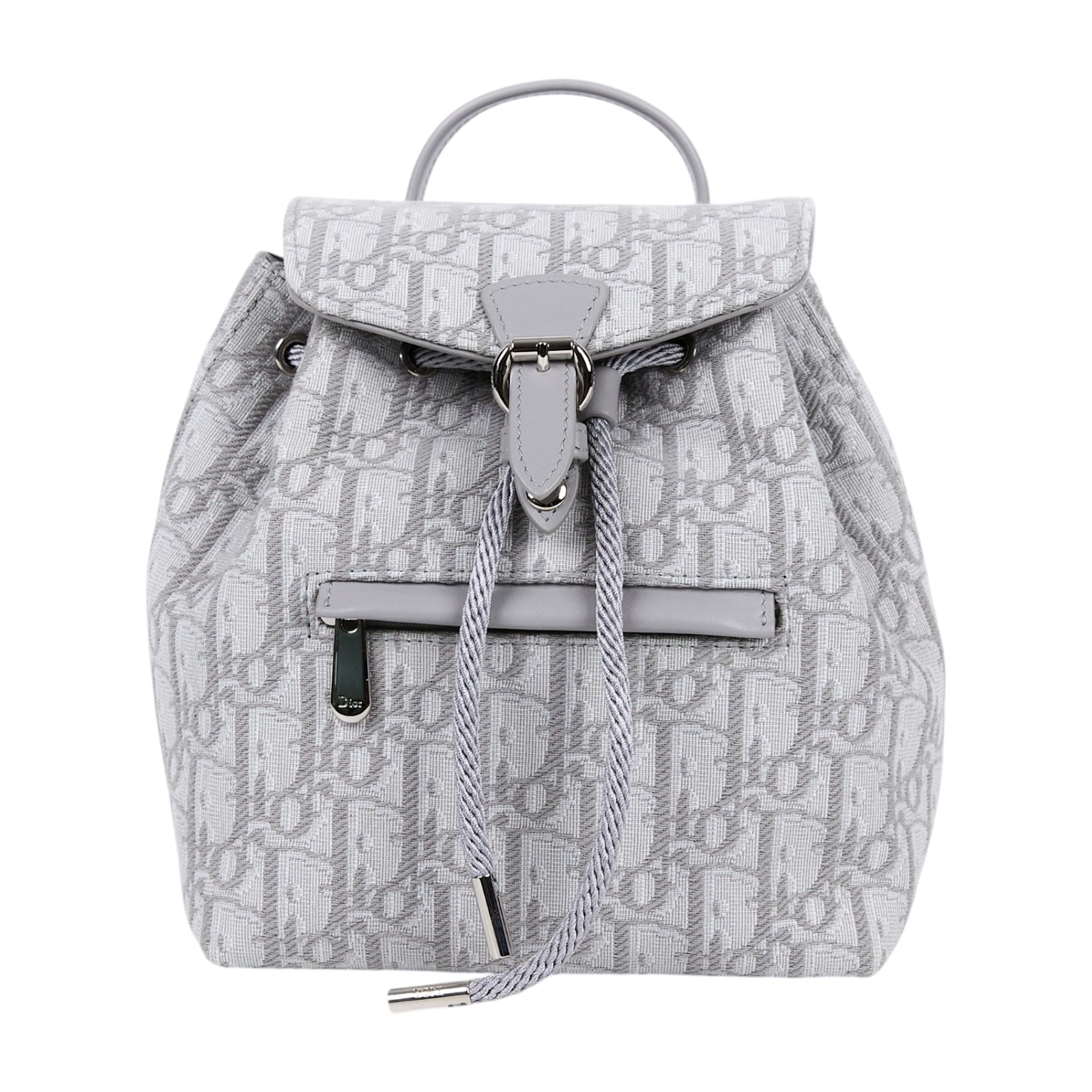 迪奧 CHRISTIAN DIOR Oblique Jacquard 後背包 雙肩包 M1536PBTZ 灰緹花後背BABY系列 無附屬品