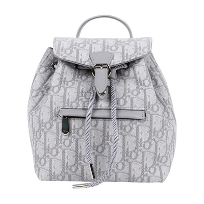 迪奧 CHRISTIAN DIOR Oblique Jacquard 後背包 雙肩包 M1536PBTZ 灰緹花後背BABY系列 無附屬品